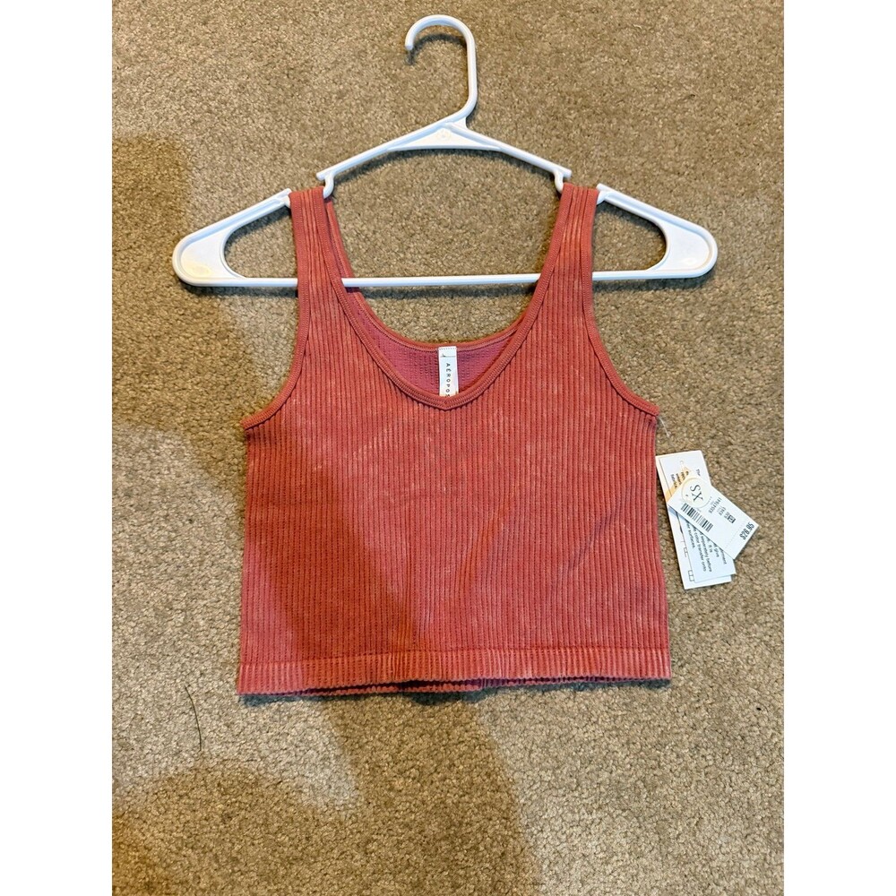 Aeropostale Cropped Wear Both Ways V or Scoop Neck Tank Top NWT XS